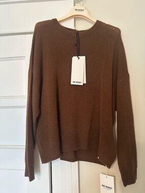 100% Cashmere Brown Crew Neck